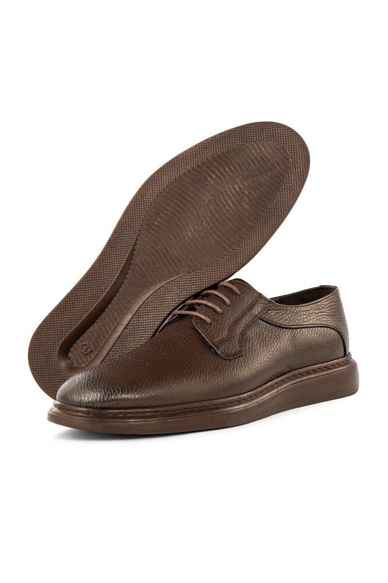 Ducavelli Men's Genuine Leather Casual Shoes - Dark Brown #334628