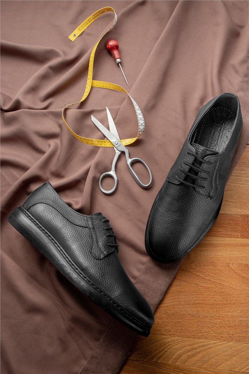 Ducavelli Men's Genuine Leather Casual Shoes - Black #334630