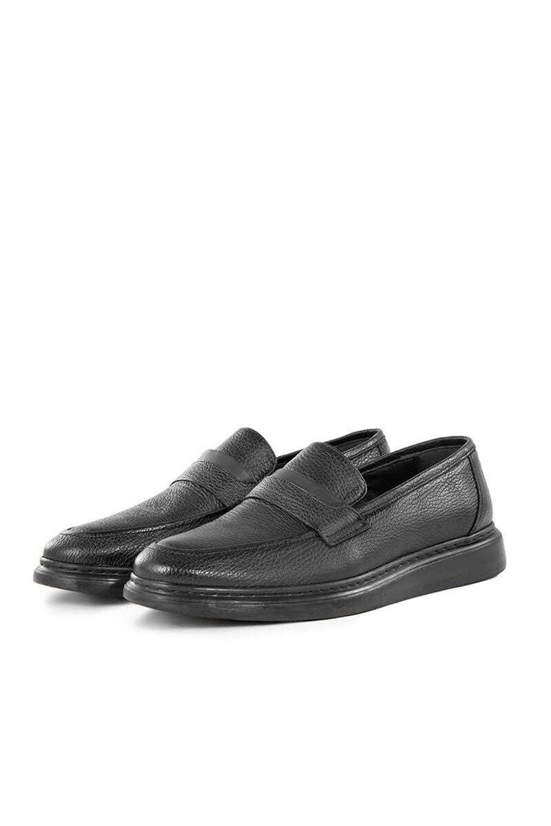 Ducavelli Men's Genuine Leather Casual Shoes - Black #334627