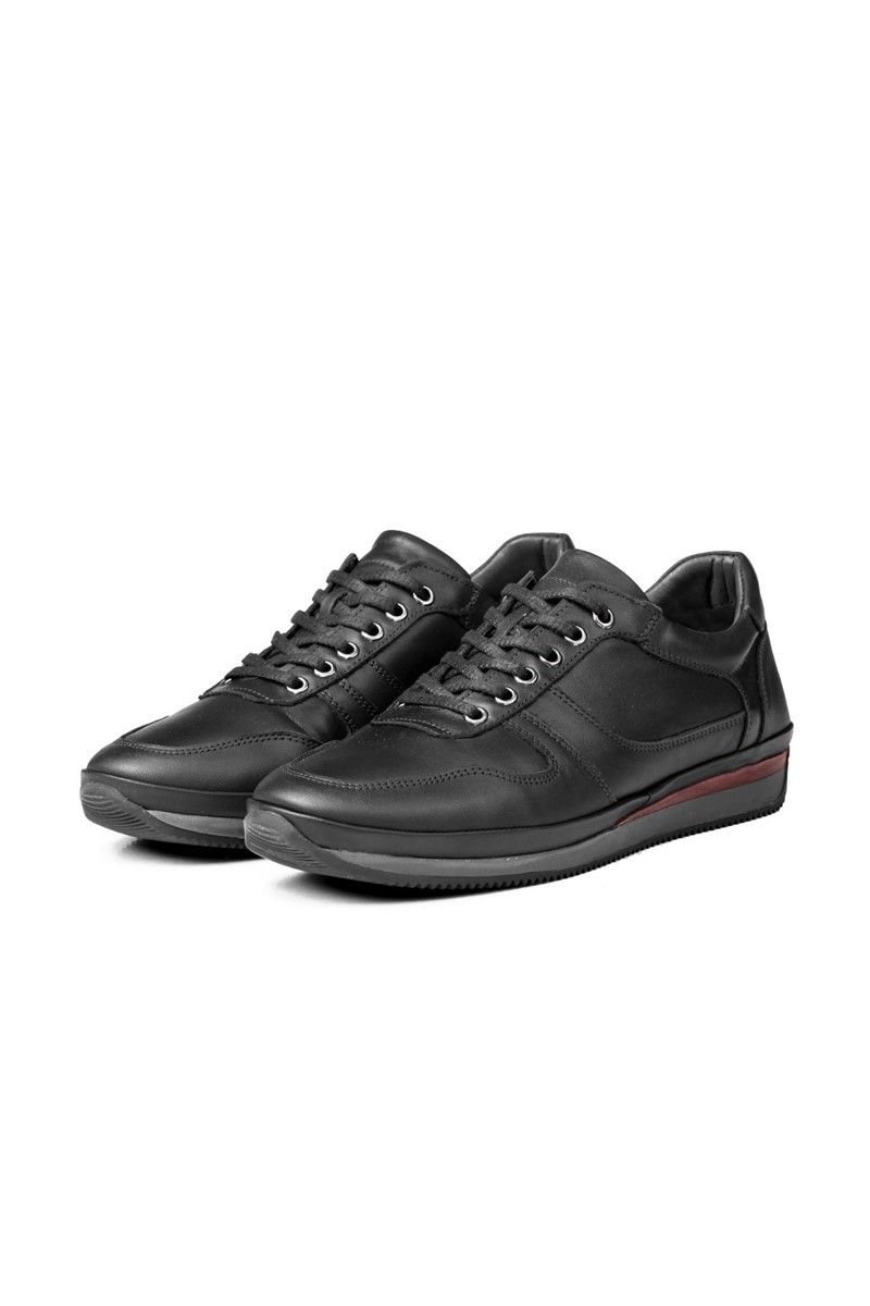 Ducavelli Men's Real Leather Trainers - Black #316882