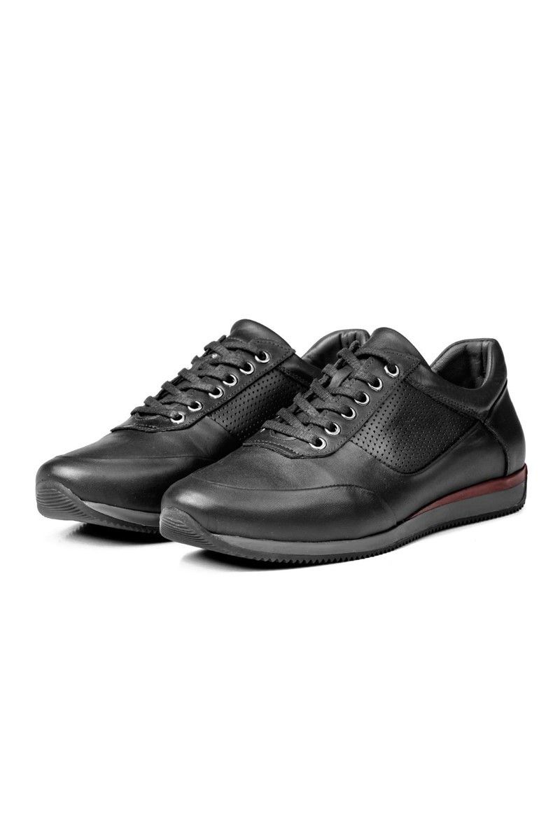 Ducavelli Men's Real Leather Trainers - Black #316885