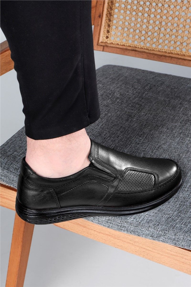 Ducavelli férfi valódi bőr cipő - fekete #381617