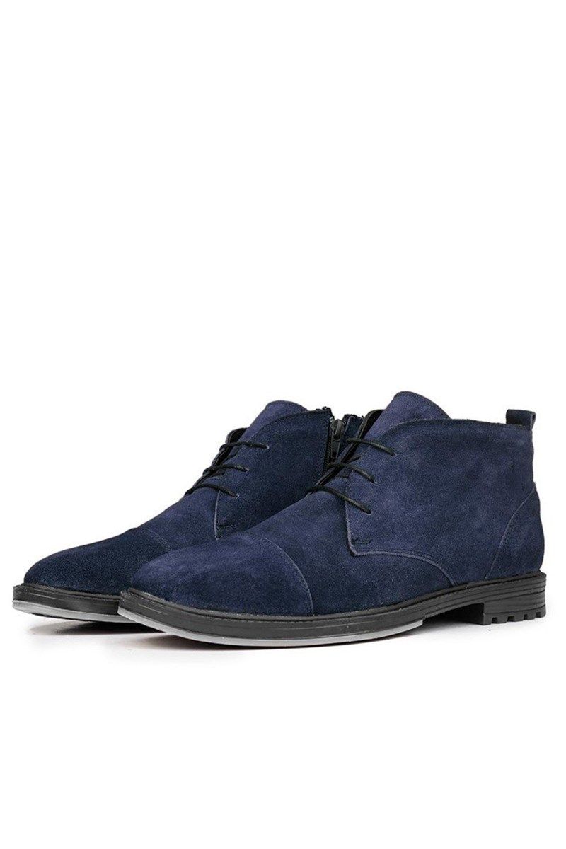 Ducavelli Men's boots made of natural nubuck - Dark blue #320224