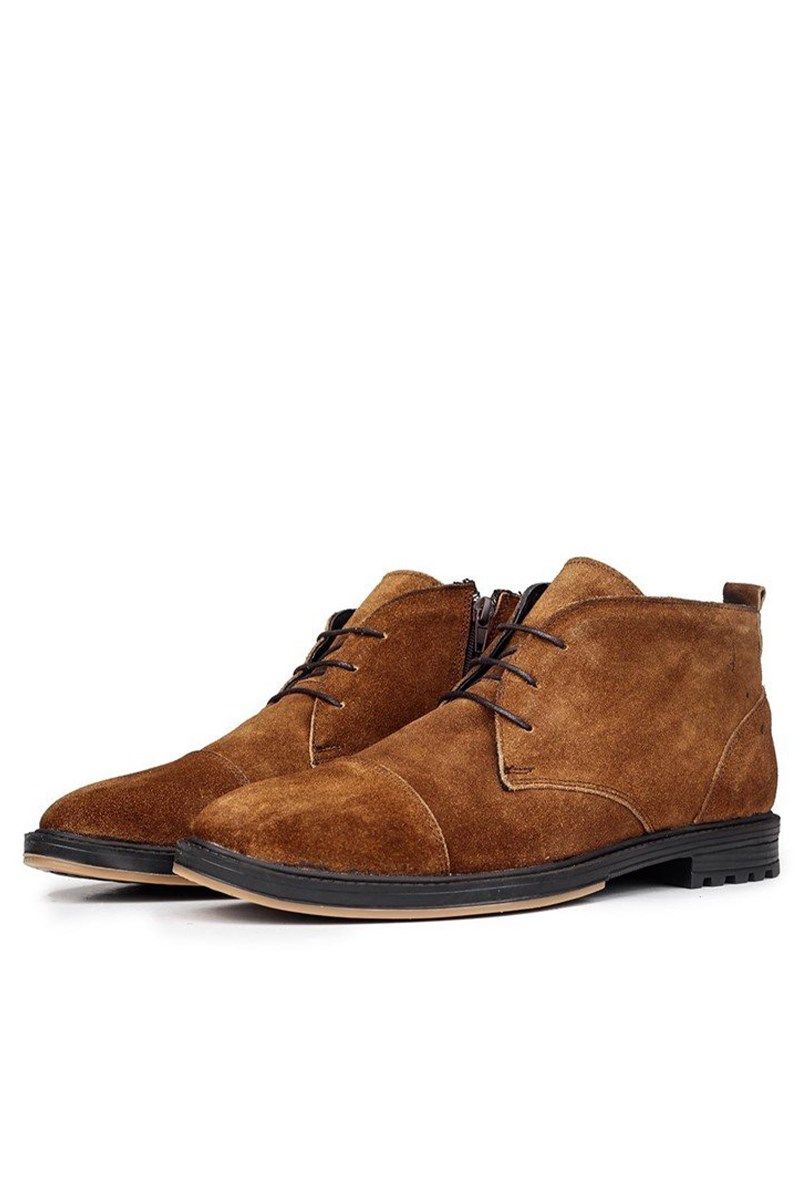 Ducavelli Men's boots made of natural nubuck - Light brown #320223