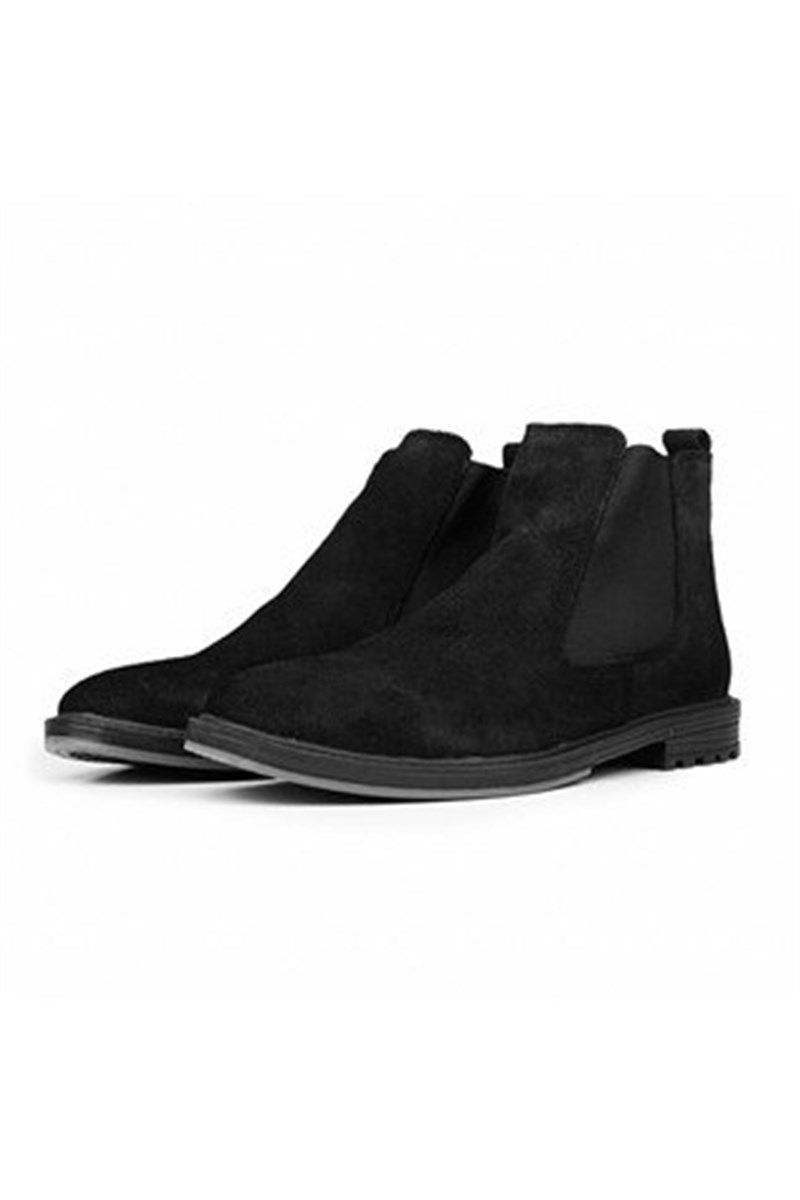 Ducavelli Men's Real Suede Chelsea Boots - Black #316893
