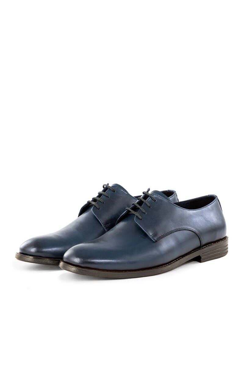 Ducavelli Men's Leather Formal Shoes - Navy blue #334614