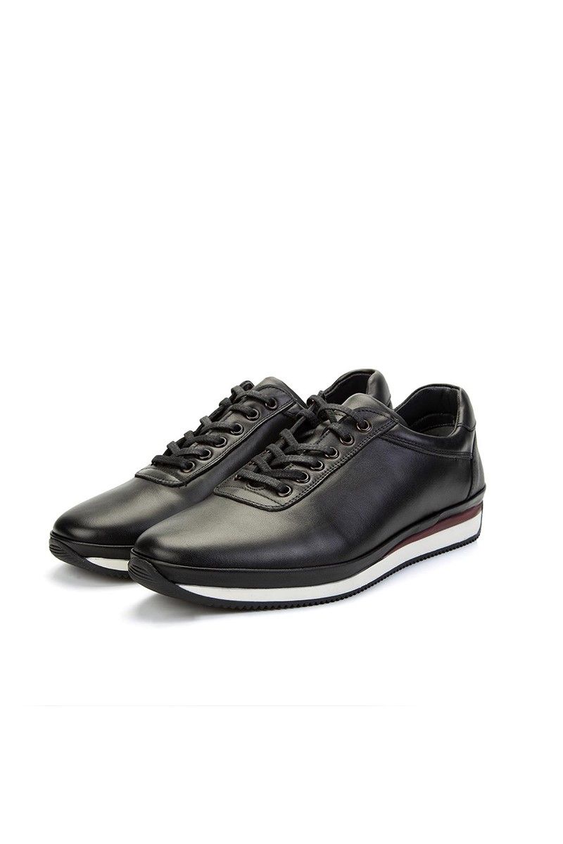 Ducavelli Men's Real Leather Trainers - Black #308284