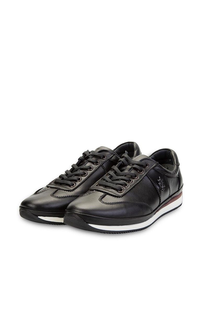 Ducavelli Men's Real Leather Trainers - Black #308265