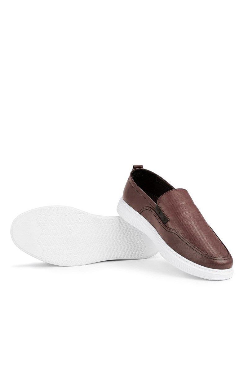 Ducavelli Men's leather shoes - Dark brown #333200