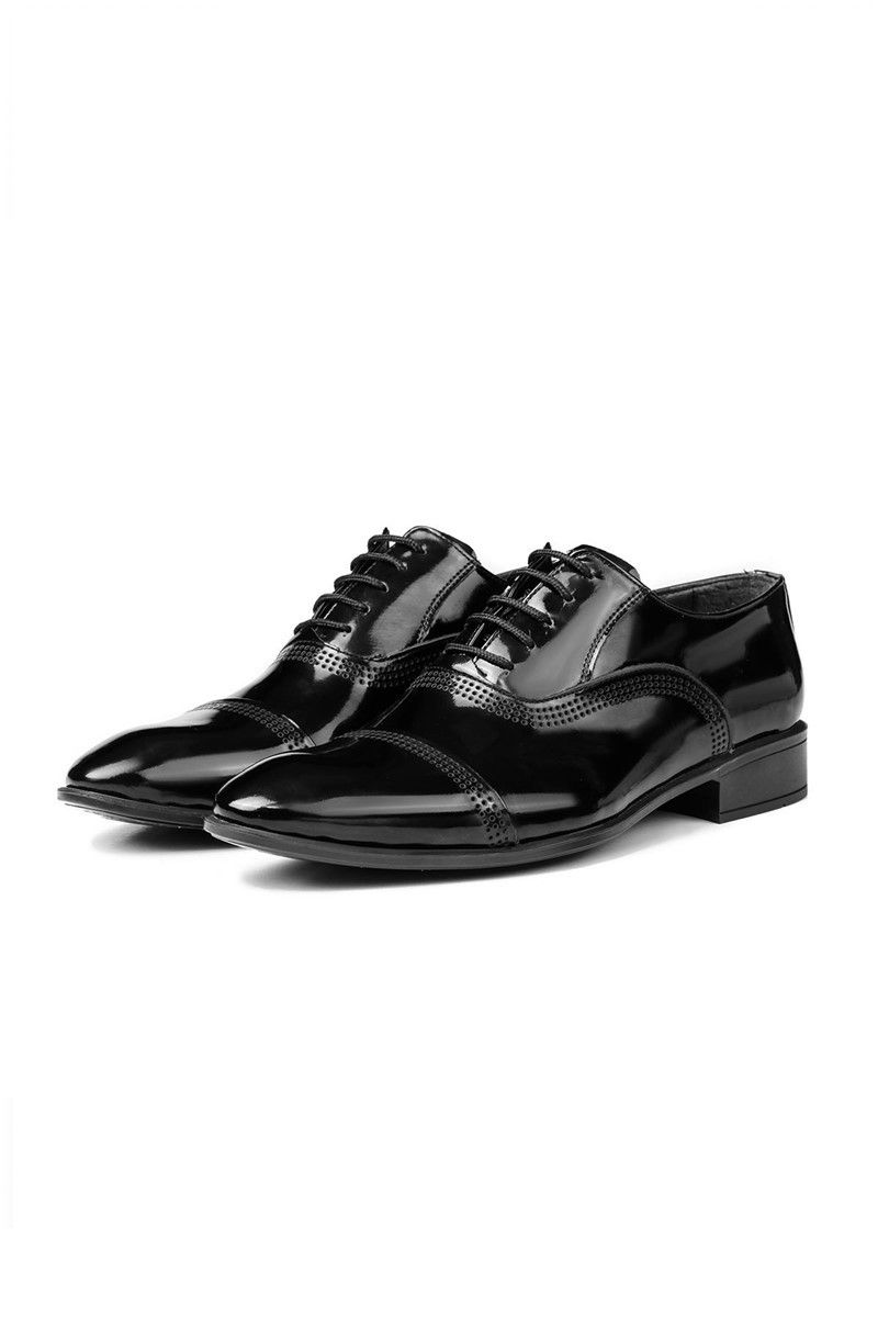 Ducavelli Men's Real Patent Leather Oxfords - Black #311460