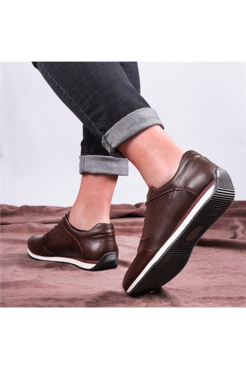 Ducavelli Men's Leather Casual shoes - Dark Brown #326809