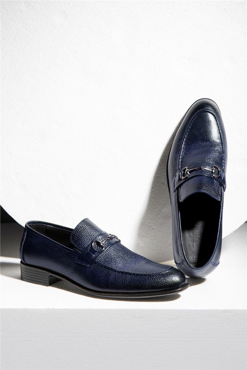 Ducavelli férfi valódi bőr cipő - sötétkék #363765