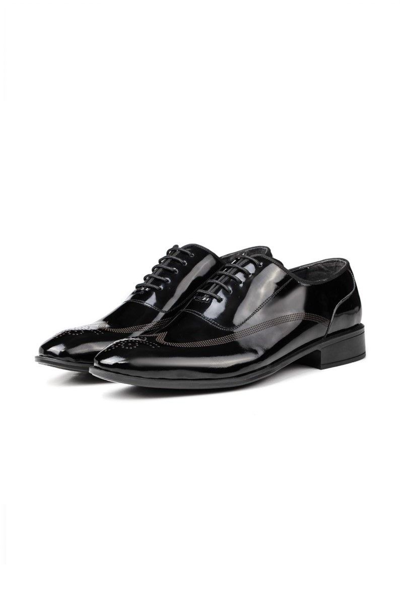 Ducavelli Men's Real Patent Leather Oxfords - Black #311476