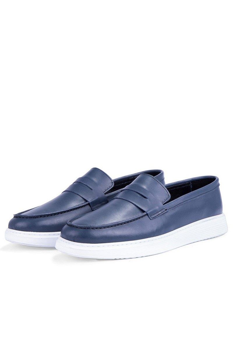 Ducavelli Men's Genuine Leather Shoes - Dark Blue #333192