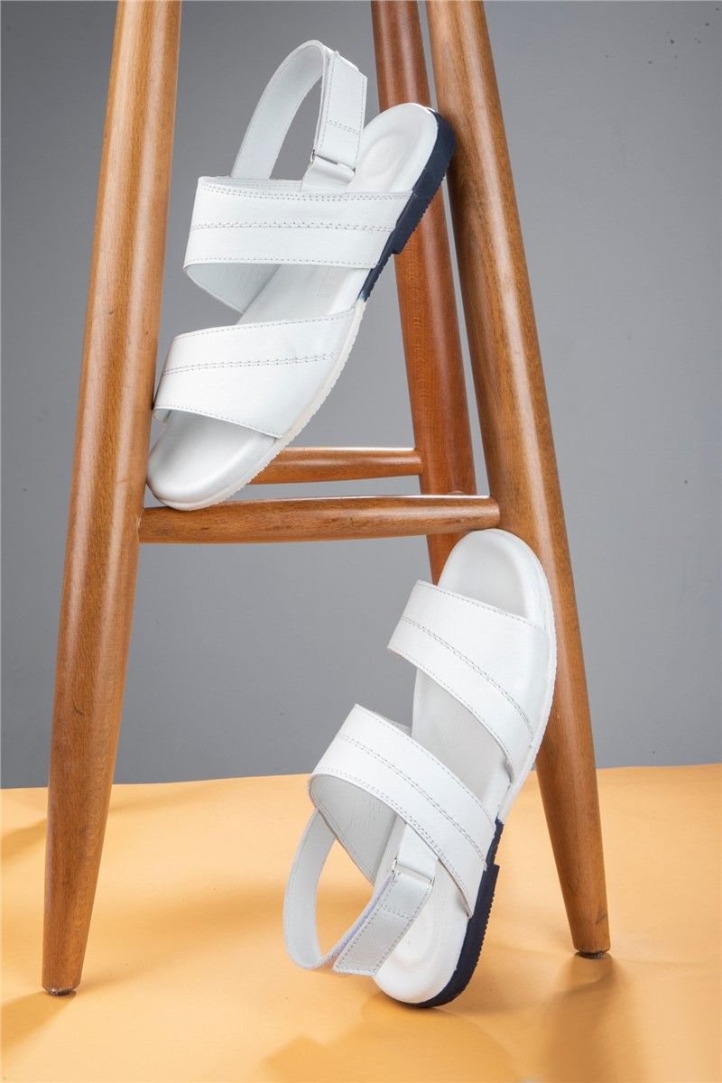 Ducavelli Muške sandale od prave kože - Bijele #369437