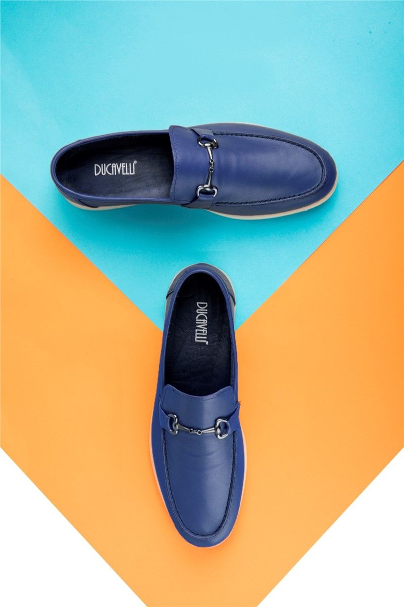 Ducavelli férfi valódi bőr cipő - kék #333224
