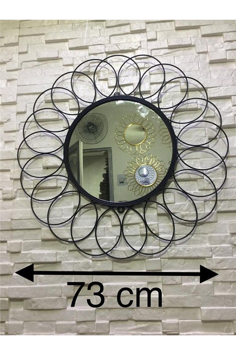 Decorative wall mirror 73x73 cm - Black 365628