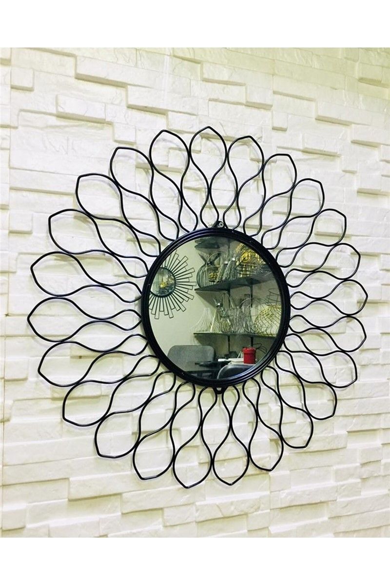 Decorative wall mirror 77x77 cm - Black #365626