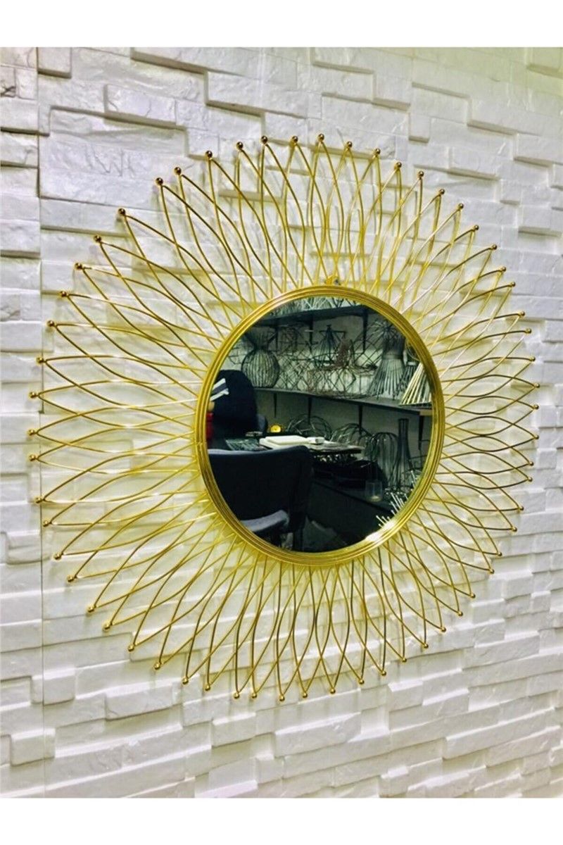 Decorative wall mirror 80x80 cm - Golden #365624
