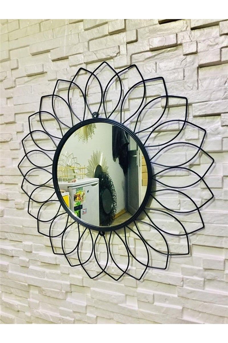 Decorative wall mirror 75x75 cm - Black 365629