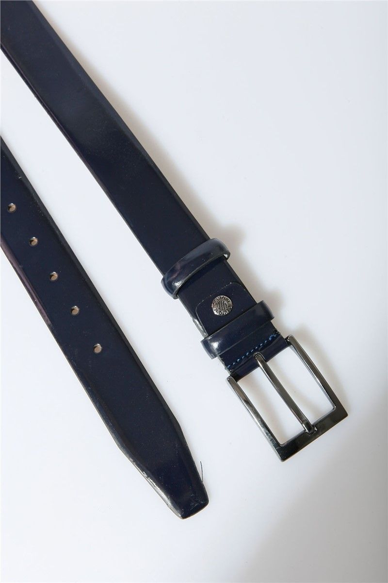 Cintura in pelle - Blu scuro 302958