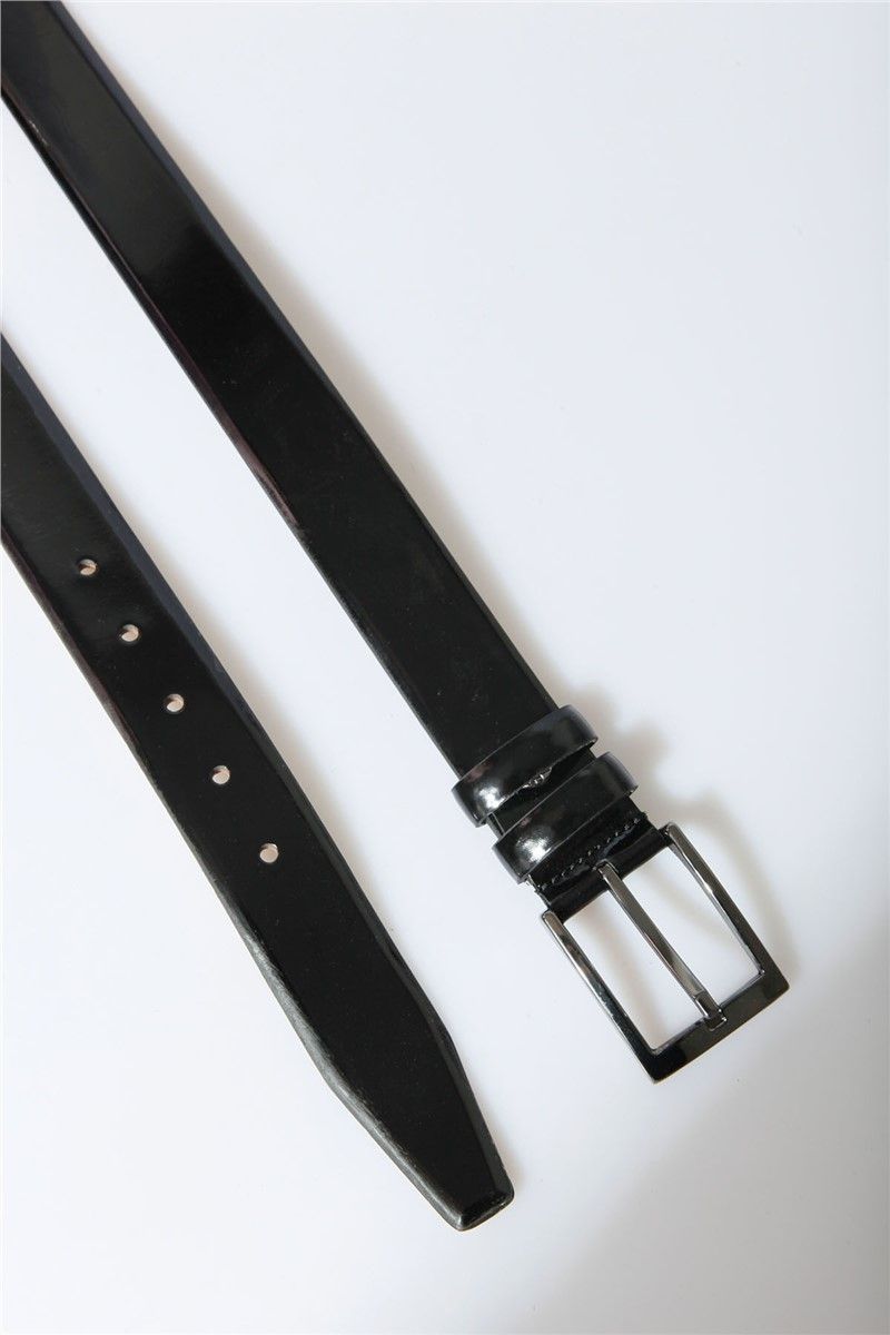 Leather belt - Black #302959