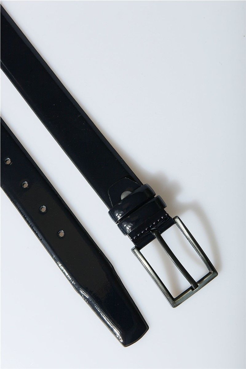 Leather belt - Black #307494