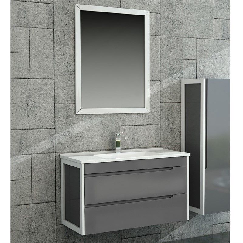 Emart Capri Bathroom Set 100 cm - Anthracite #356772
