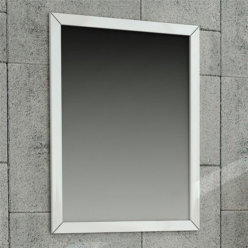 Specchio con cornice Emart Capri 60x100 cm - Bianco #356774