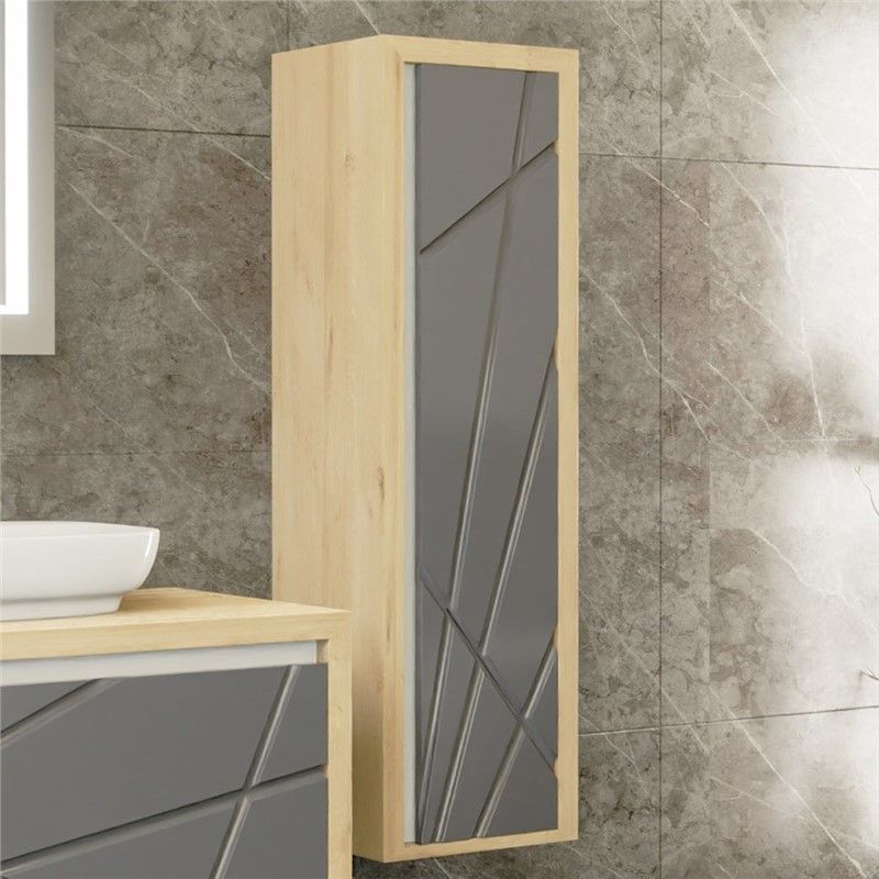 Emart Eva Bathroom cabinet 35 cm - Oak-Anthracite #356787