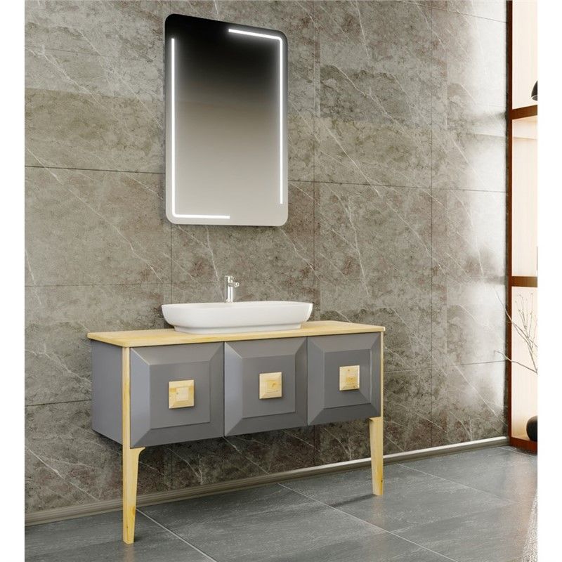 Emart Hermes Bathroom Set 120 cm - Gray #356748