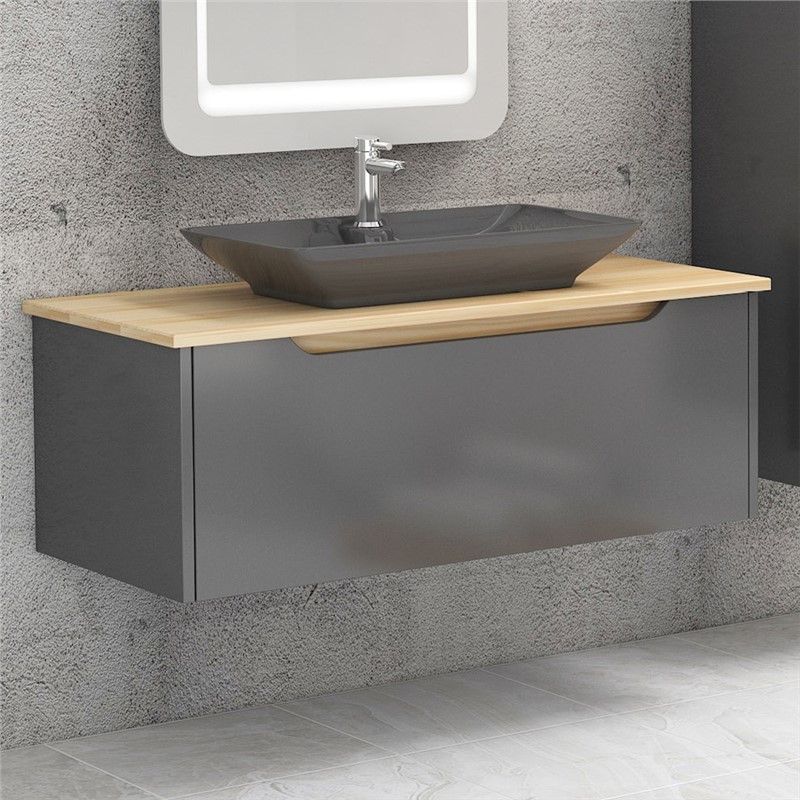 Emart Polo Lower bathroom cabinet 100 cm - Anthracite #356739