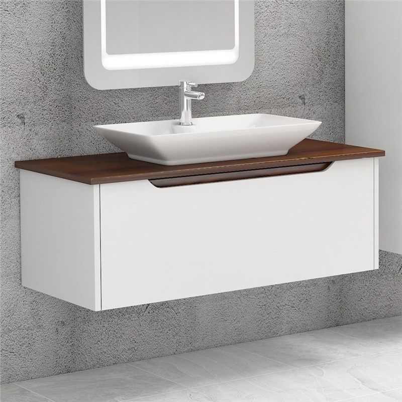 Emart Polo White Bathroom cabinet 100 cm - White #356735