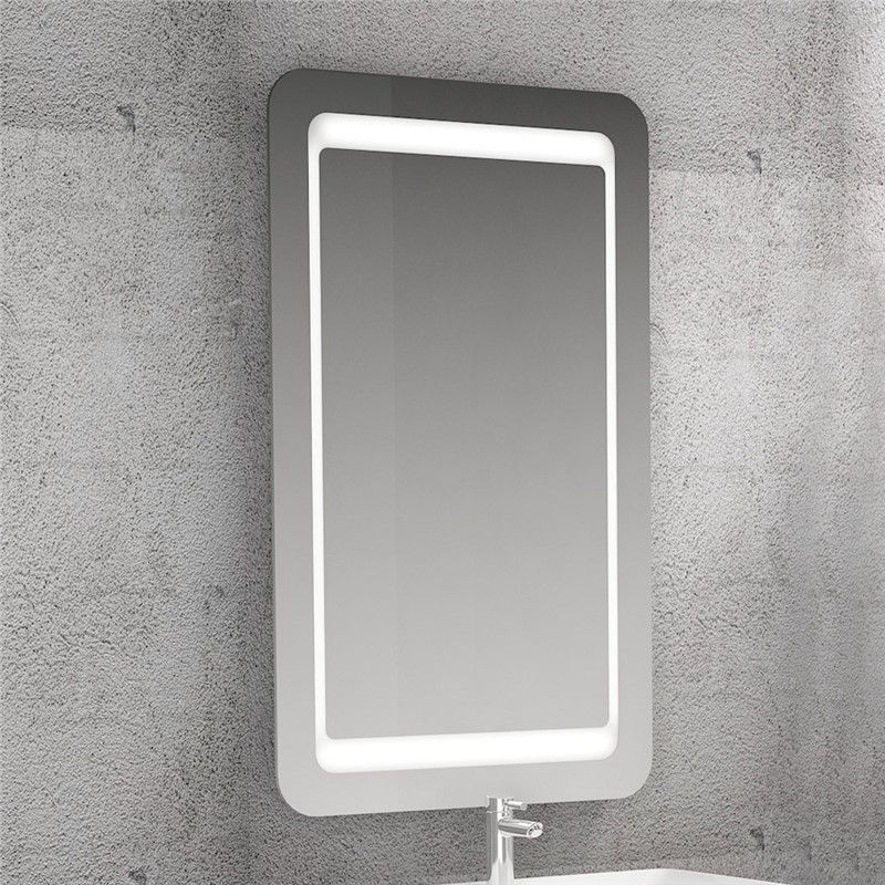 Emart Polo Specchio con illuminazione LED 60x100 cm - Bianco #356736