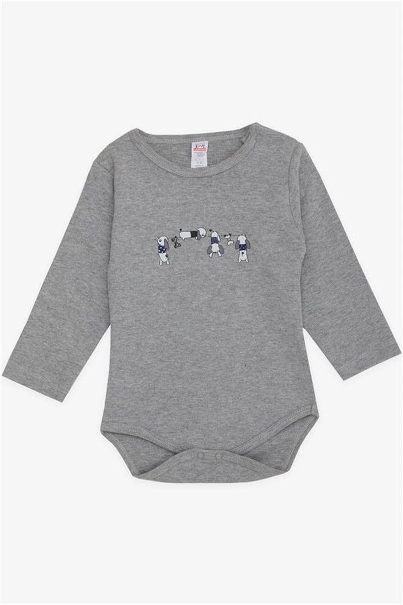 Long Sleeve Baby Bodysuit - Gray Melange #380781
