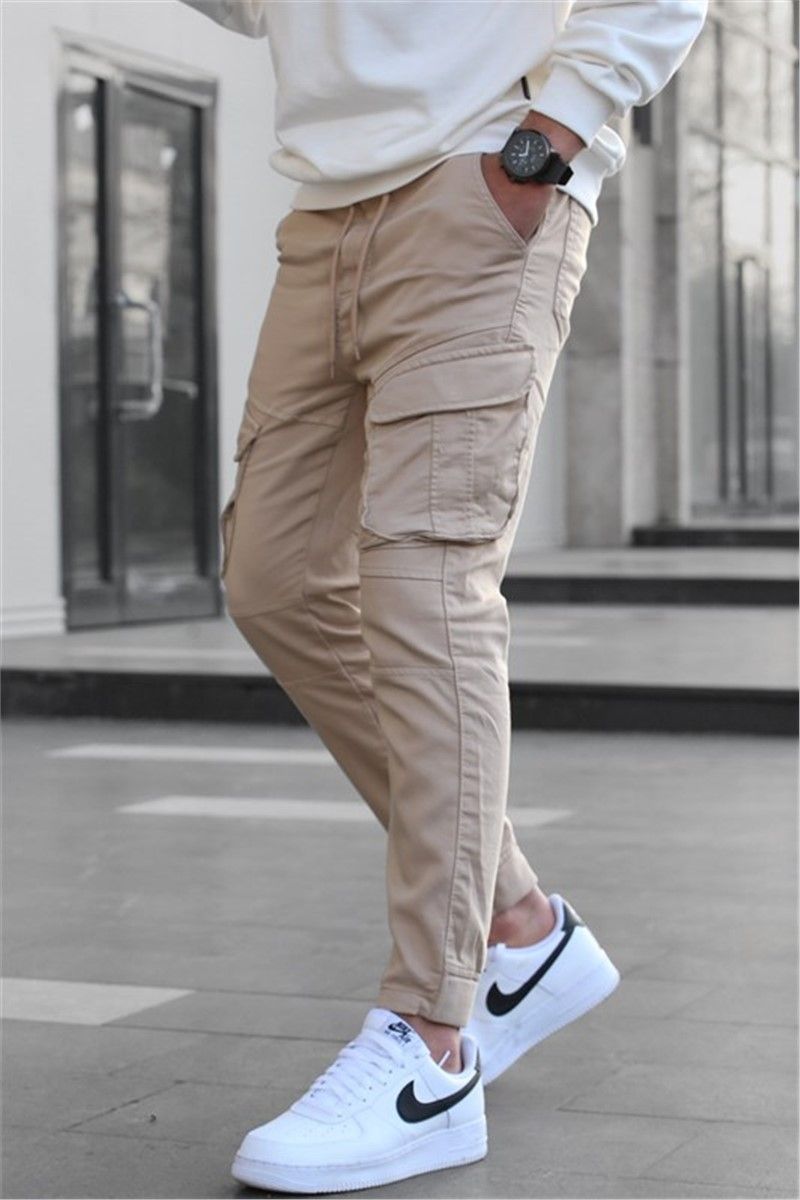 Men's sports trousers 5714 - Beige #328327