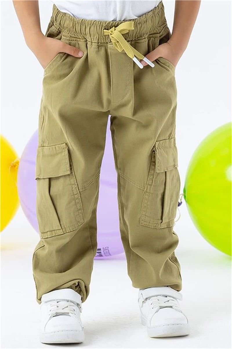 Детски дънков панталон за момче - Каки #380610
