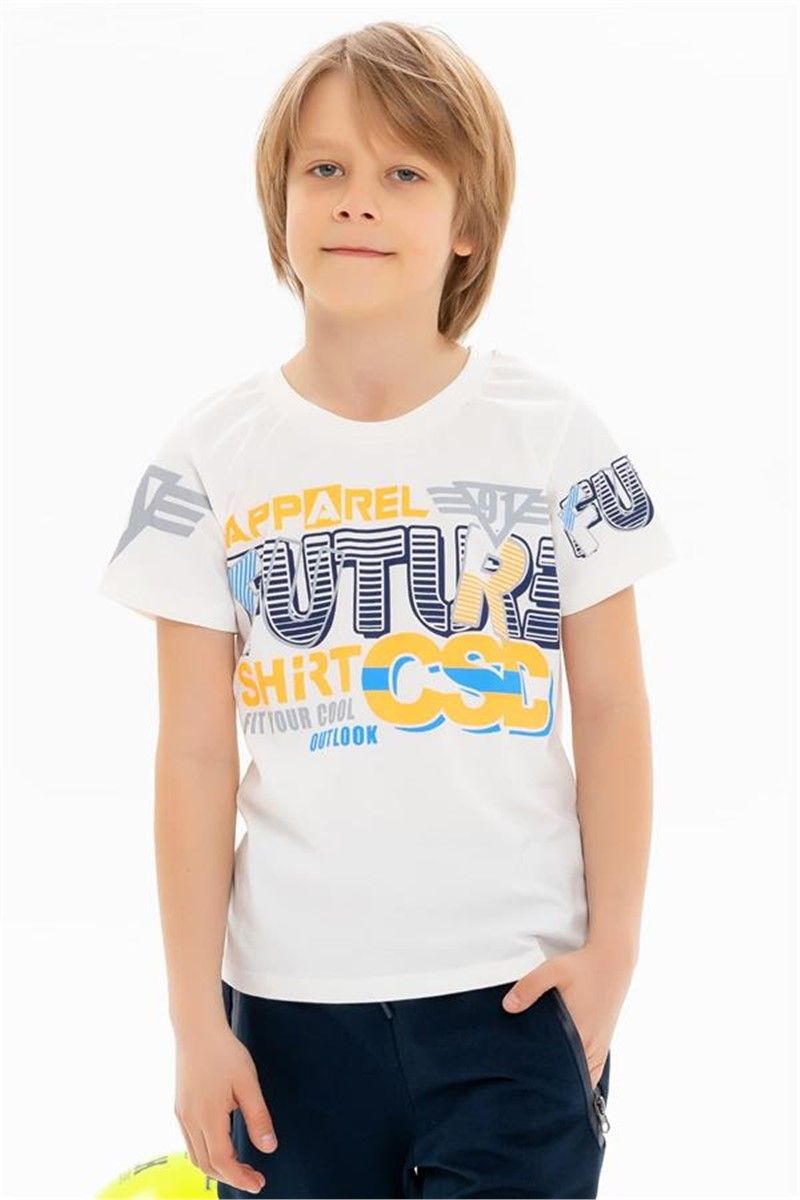 Children's t-shirt for boy - Ecru #378948