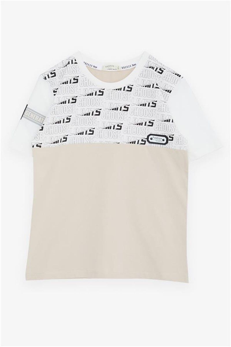 Children's T-shirt for a boy - Ecru #381407