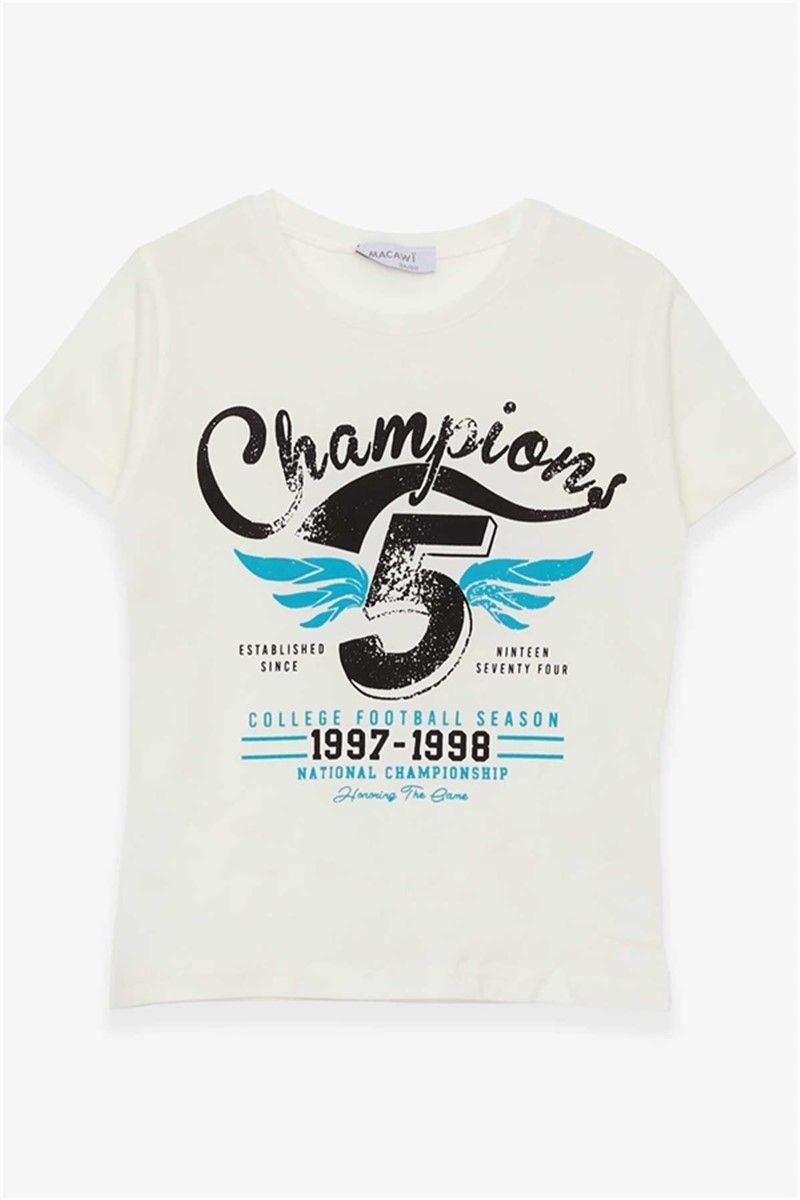 Children's T-shirt for a boy - Ecru #379578