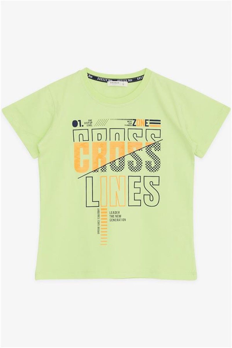 Children's t-shirt for boys - Oil green #381450