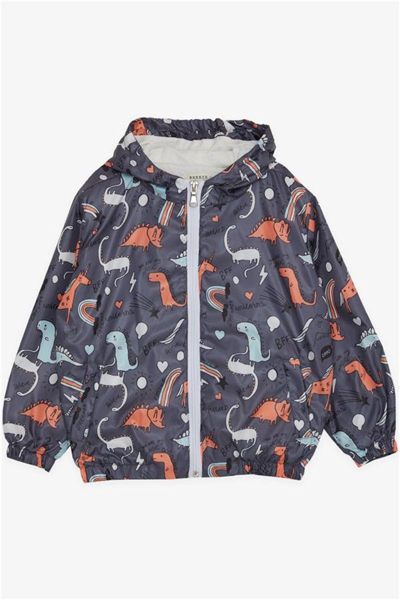 Children's rain jacket for boys - Smoke gray #381296