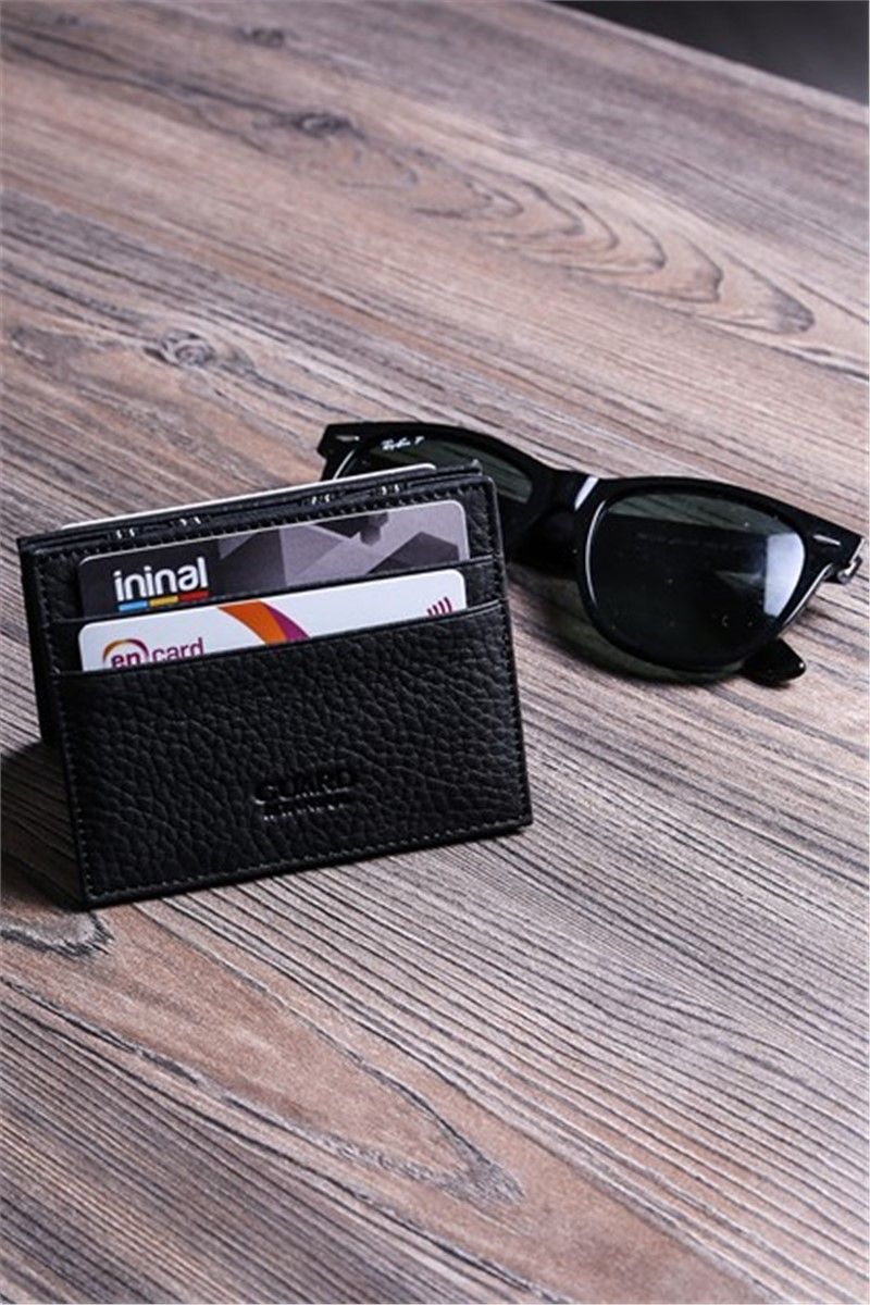 Leather card holder - GRD17 - Black #306267