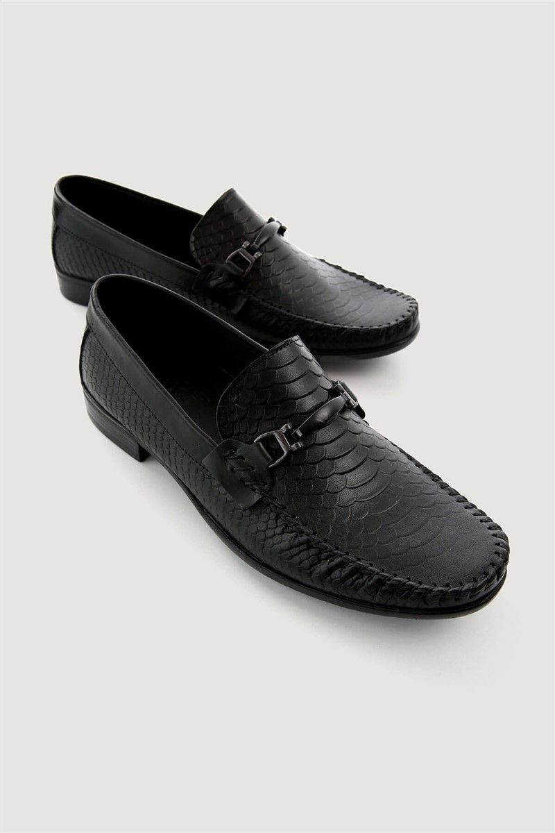 Men's genuine leather shoes - Black #330613