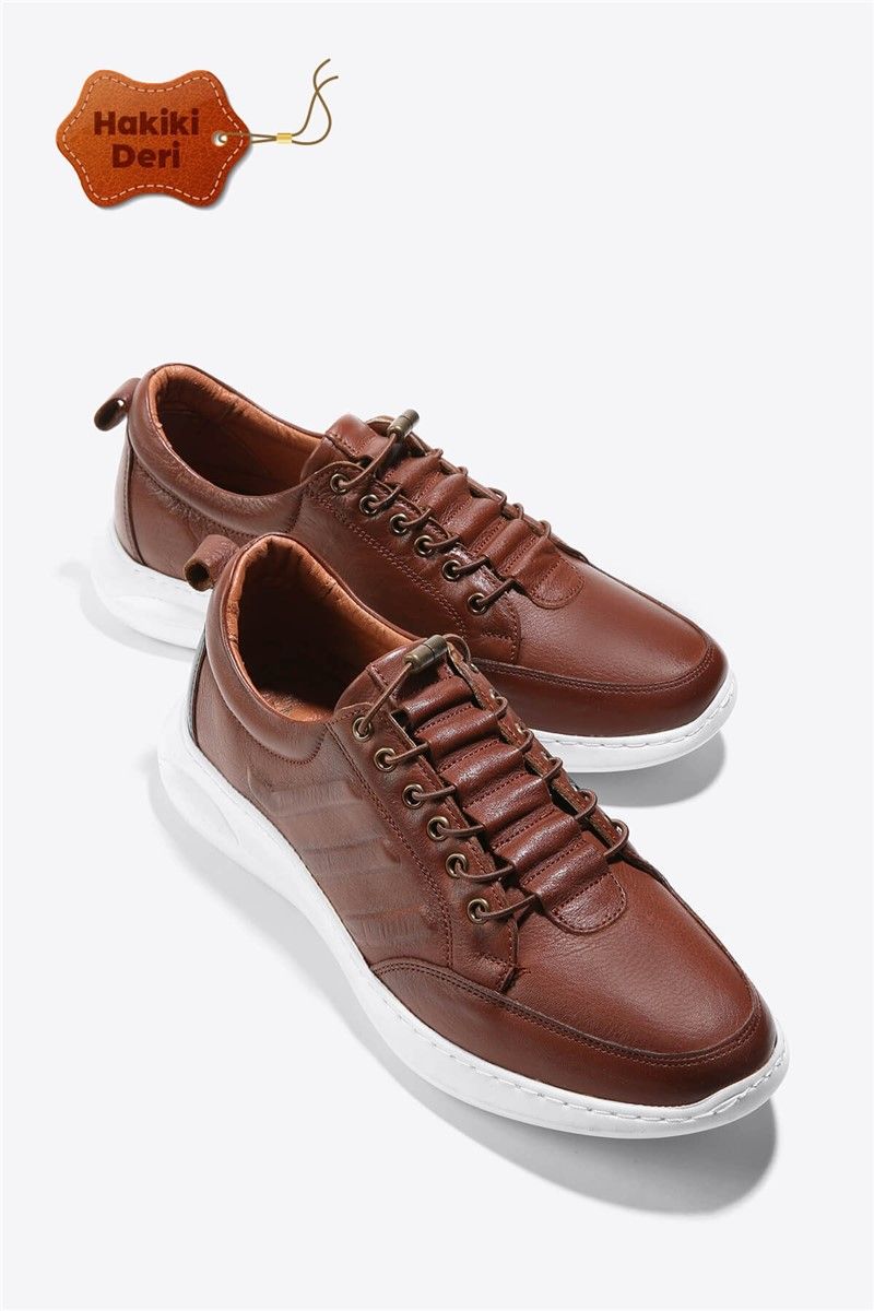 Men's leather shoes - Brown #333780