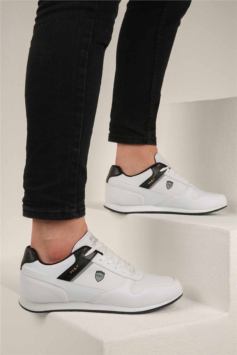 Muške sportske cipele - bijele s crnim #321650