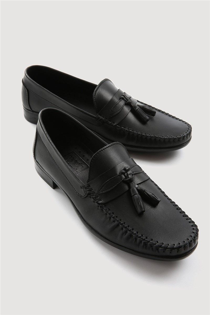 Muške cipele od prave kože - crne #330632