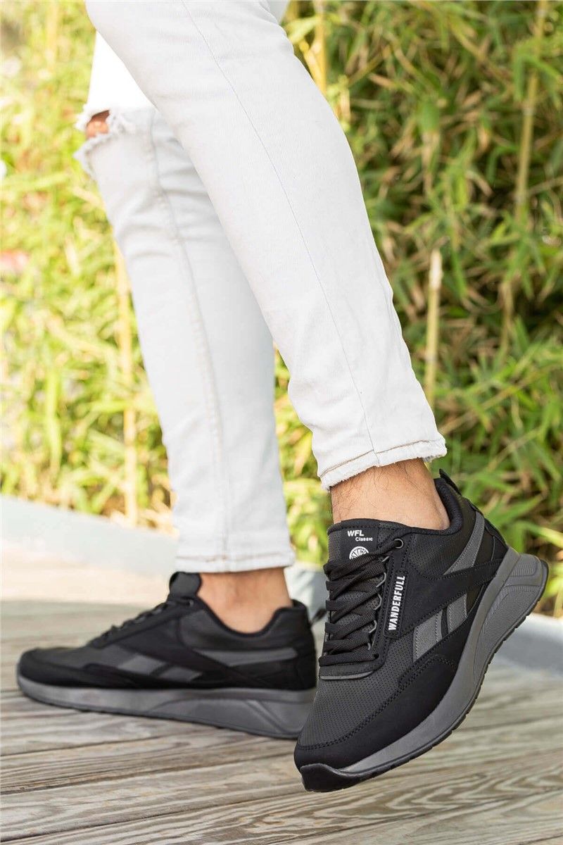 Men's Sports Shoes - Black-Grey #358817