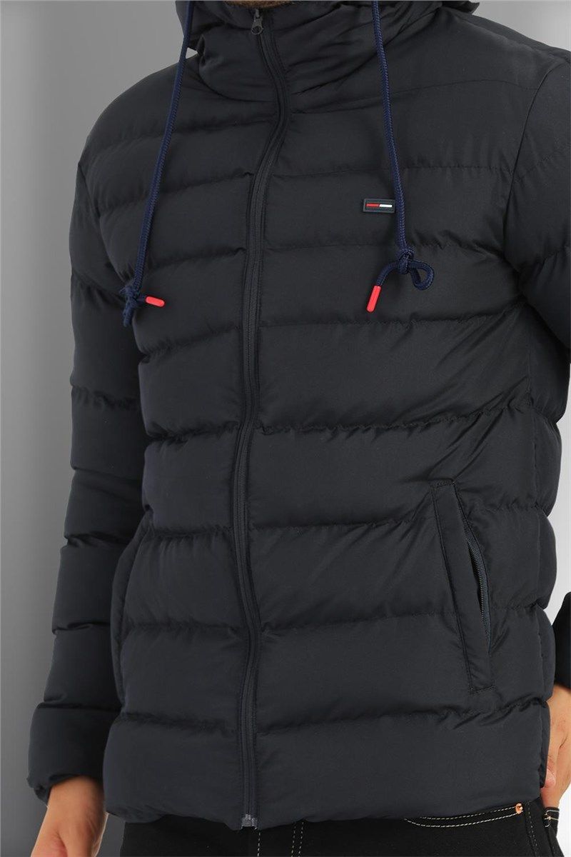 Muška vodootporna i vjetrootporna jakna s kapuljačom RQDM-190 - tamnoplava #409461