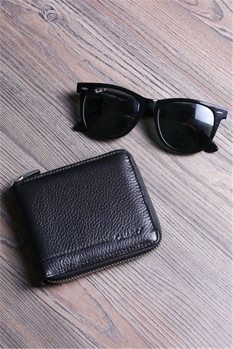Men's Leather Wallet - Black #306259